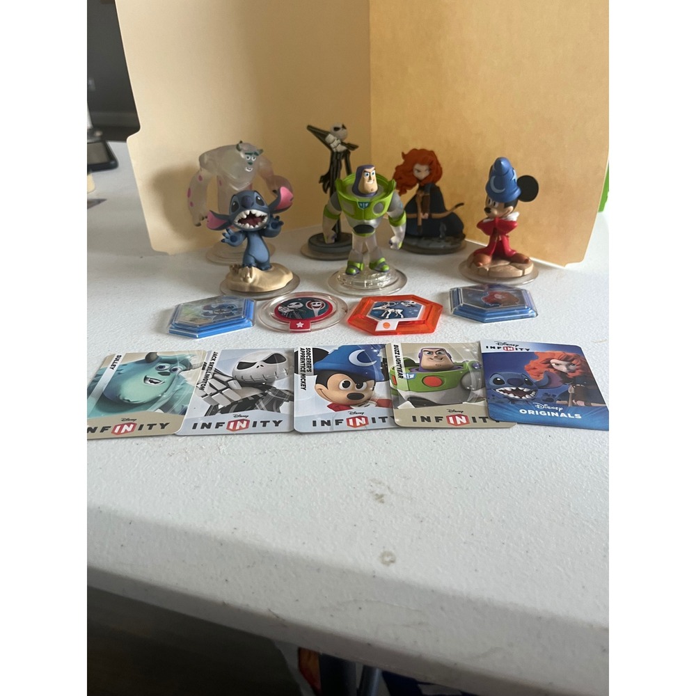 Disney Infinity Figure Lot Buzz Lightyear Mickey Jack Skellington Stitch Merida